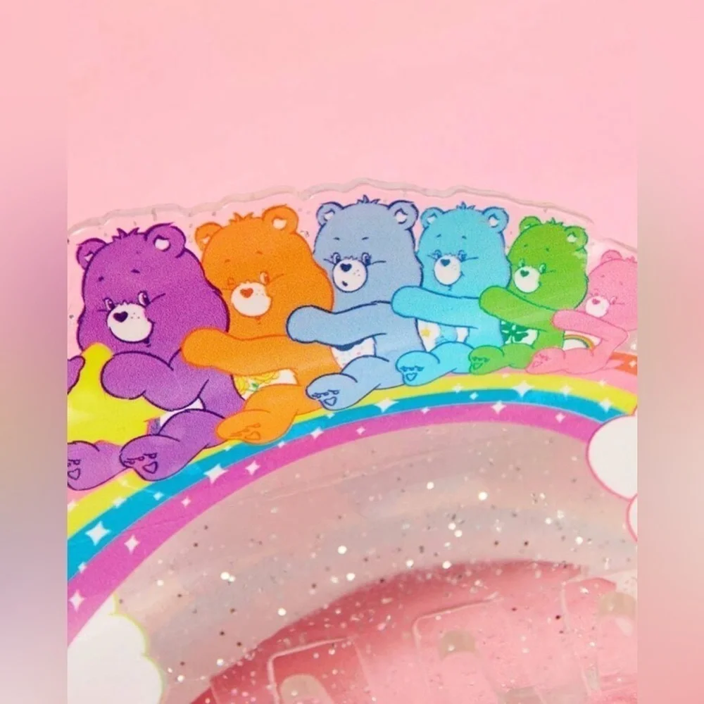 3 For $35 Care Bears Riding On Rainbow Hair Claw Acrylic Hair Clip Accessories
